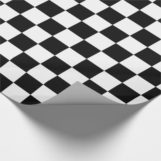 Zwart gecontroleerd cadeaupapier (Hoek)