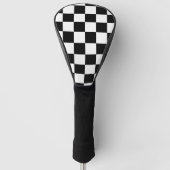 Zwart gecontroleerd golfheadcover (Voorkant)