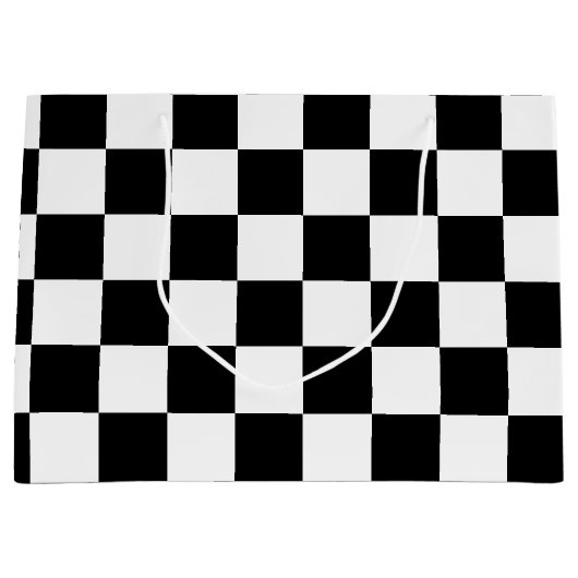 Zwart gecontroleerd groot cadeauzakje (Voorkant)