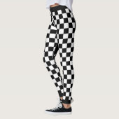Zwart gecontroleerd hart leggings (Links)