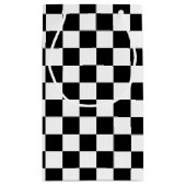 Zwart gecontroleerd klein cadeauzakje (Achterkant)