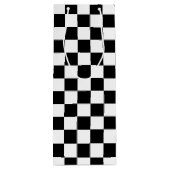 Zwart gecontroleerd wijn cadeautas (Achterkant)