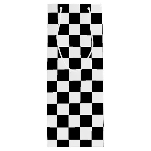 Zwart gecontroleerd wijn cadeautas (Achterkant)