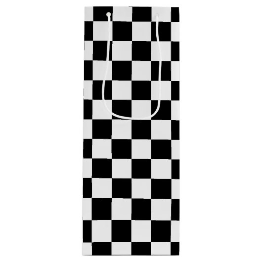 Zwart gecontroleerd wijn cadeautas (Voorkant)