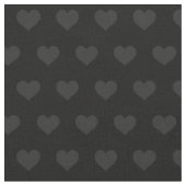 Zwart gedempt op Black Heart Valentijn Pattern Stof (Close Up)