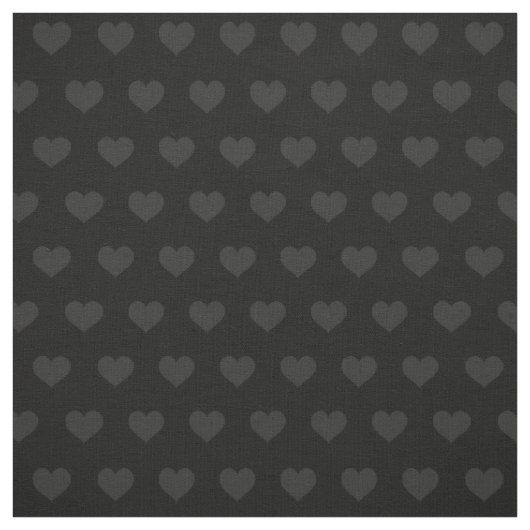 Zwart gedempt op Black Heart Valentijn Pattern Stof (Swatch)
