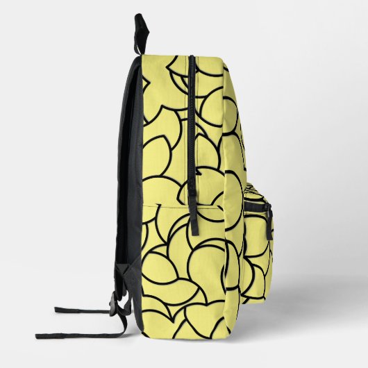 Zwart-geel, Abstract Bedrukte Rugzak (Links)