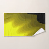 Zwart-geel abstract patroonschilderij bad handdoek (Handdoek)