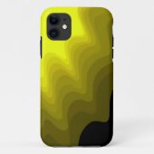 Zwart-geel abstract patroonschilderij Case-Mate iPhone case (Achterkant)