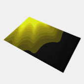 Zwart-geel abstract patroonschilderij deurmat (Schuin)
