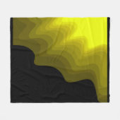 Zwart-geel abstract patroonschilderij fleece deken (Voorkant (Horizontaal))