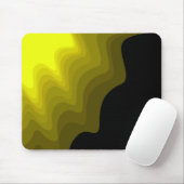 Zwart-geel abstract patroonschilderij muismat (Met muis)