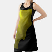Zwart-geel abstract patroonschilderij schort (Insitu)