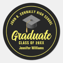 Zwart Geel Afstuderen Custom Graduation Party