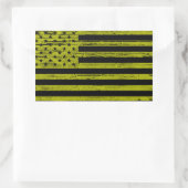 Zwart & Geel Amerikaanse Vlag Grunge Stickers (Tas)
