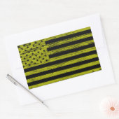 Zwart & Geel Amerikaanse Vlag Grunge Stickers (Envelop)
