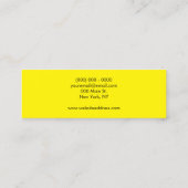 Zwart GEEL Barber Pole | kapper | Haarstylist Mini Visitekaartje (Achterkant)