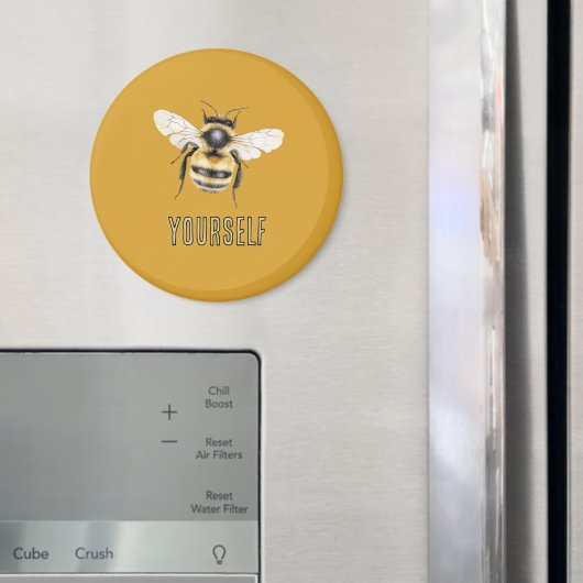 Zwart Geel Bij jezelf Magneet (Insitu (Koelkast))