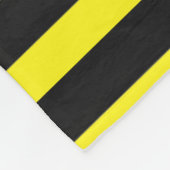 Zwart, geel bijenachtig patroon fleece deken (Hoek)