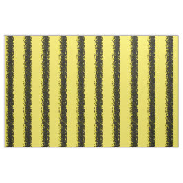 Zwart/geel bijenachtig stripespatroonweefsel stof