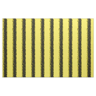 Zwart/geel bijenachtig stripespatroonweefsel stof