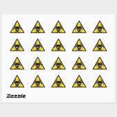 Zwart-geel biohazard-symbool en schedel sticker (Vel)