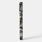 Zwart Geel Blauw Roze Paisley iPhone Hoesje (Linkerkant)