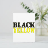Zwart-geel Briefkaart (Staand voorkant)