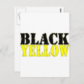Zwart-geel Briefkaart (Voorkant / Achterkant)