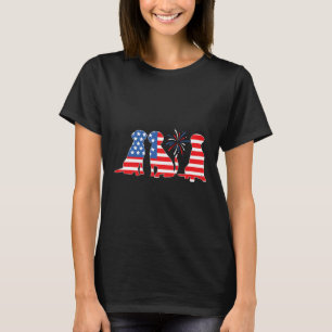 Zwart Geel Chocolade Fox Rood Lab Zilver Patrioti T-shirt