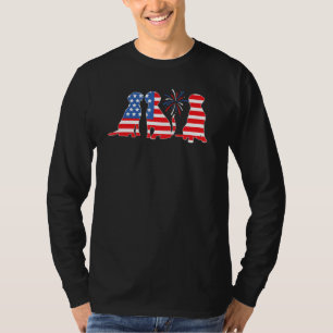 Zwart Geel Chocolade Vos Rood Lab Zilver Patrioti T-shirt