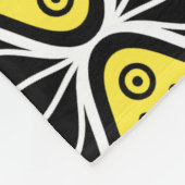 Zwart Geel Cirkel Ovaal Art Deco Modern Patroon Fleece Deken (Hoek)