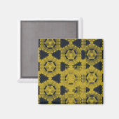 Zwart-geel contrastpatroon mode magneet (Voorkant / Achterkant)