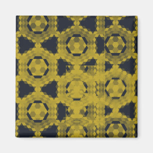Zwart-geel contrastpatroon mode magneet