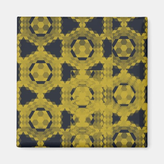 Zwart-geel contrastpatroon mode magneet (Voorkant)