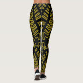 Zwart & geel cute "Ratti_Creative_Arts" Leggings (Achterkant)