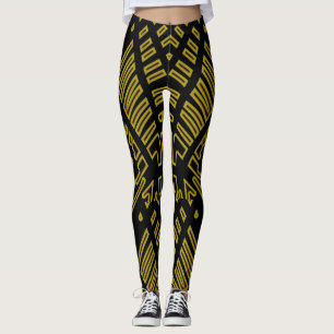 Zwart & geel cute "Ratti_Creative_Arts" Leggings