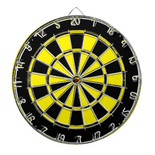 zwart-geel dartboard dartbord