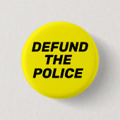 Zwart geel "Defensie de politie" Ronde Button 3,2 Cm (Voorkant)