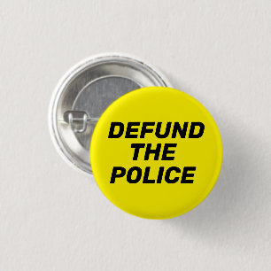 Zwart geel "Defensie de politie" Ronde Button 3,2 Cm