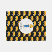 Zwart Geel Dump Truck Boy Construction Worker Fleece Deken (Voorkant (Horizontaal))