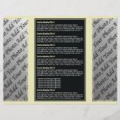 Zwart Geel Eenvoudige Rand Brochure (Achterkant)