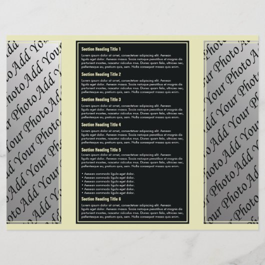 Zwart Geel Eenvoudige Rand Brochure (Achterkant)