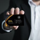 Zwart Geel Elegant Modern Home Consultant Visitekaartje