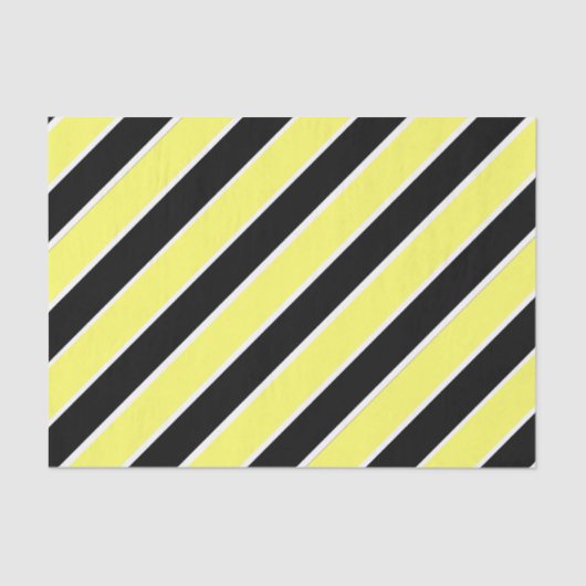 Zwart, geel en wit gestreept tissuepapier (Voorkant)