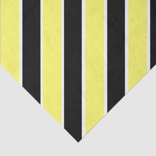 Zwart, geel en wit gestreept tissuepapier (Detail)