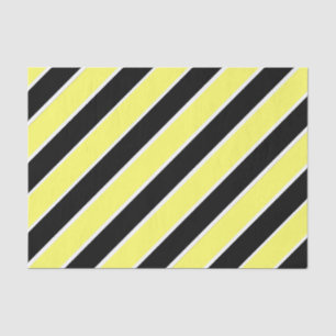 Zwart, geel en wit gestreept tissuepapier