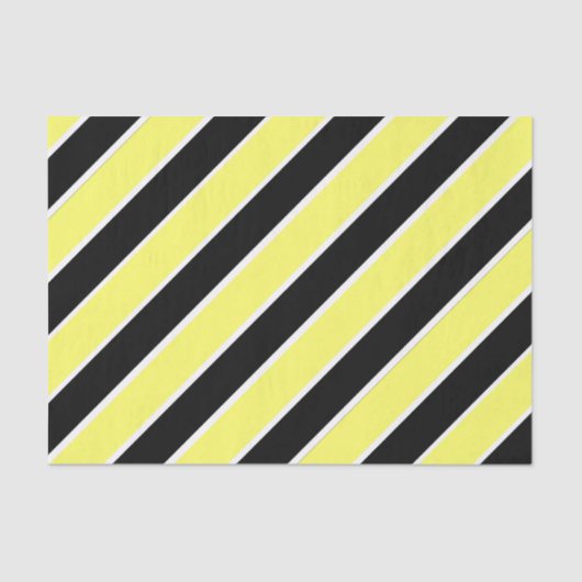 Zwart, geel en wit gestreept tissuepapier (Voorkant)