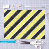Zwart, geel en wit gestreept tissuepapier (Craft)