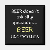 Zwart geel en wit, met biercitaat magneet (Voorkant)